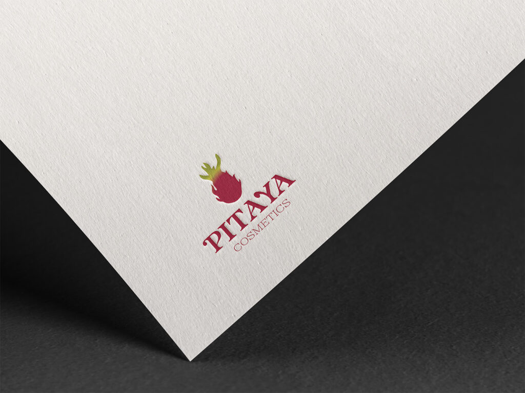 Mockup Pitaya cosmetic création identité visuelle marque cosmétique graphiste freelance