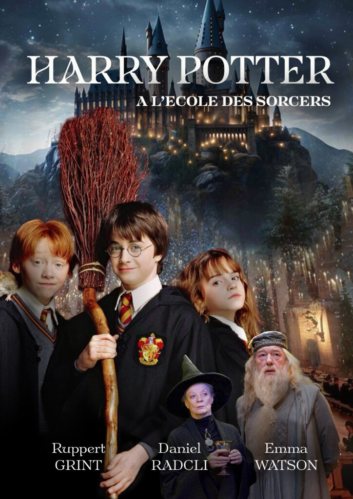 Affiche cinéma Harry Potter à l'école des sorciers création graphiste freelance Ophélie Carvalho
