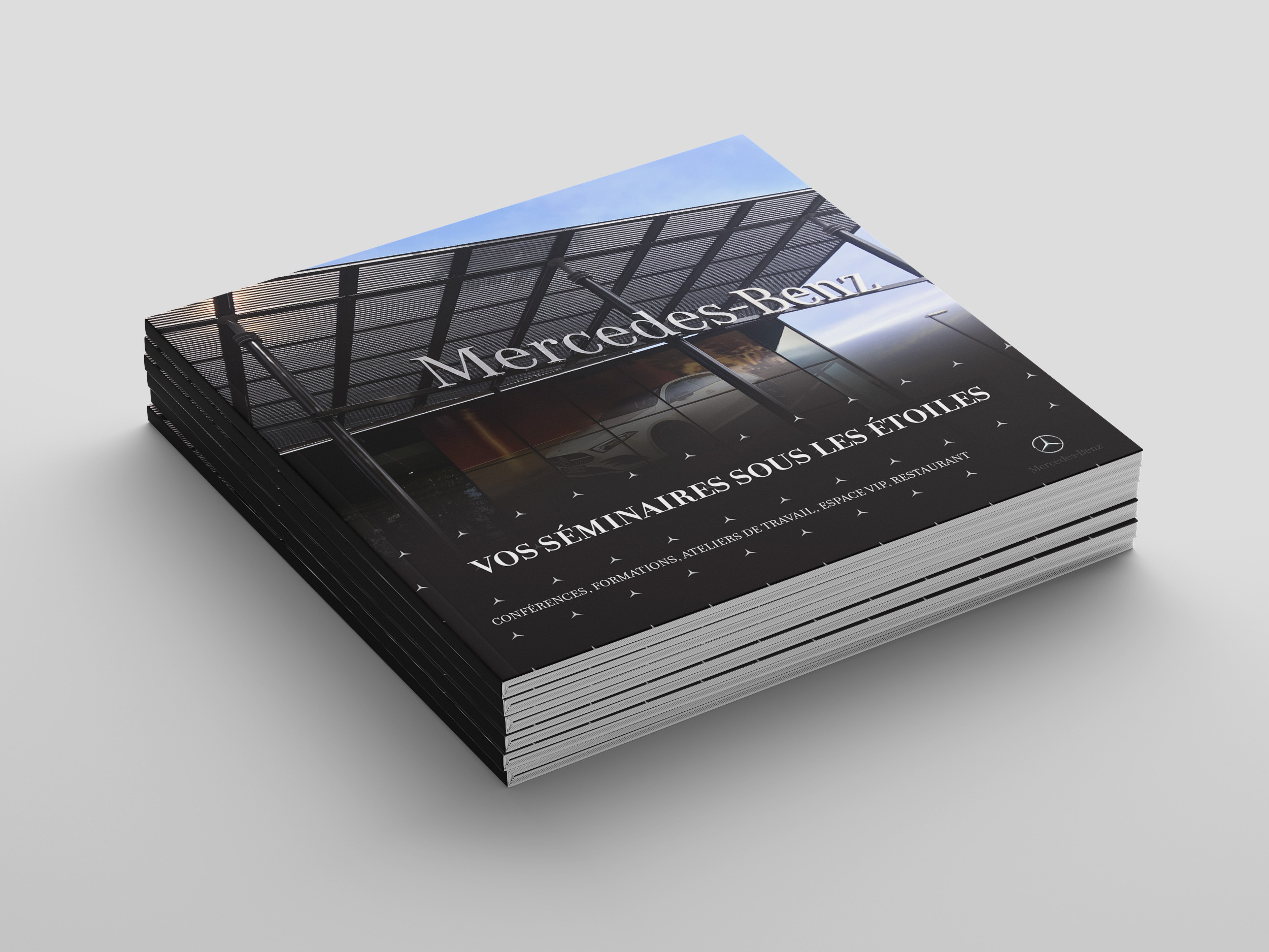 Projet édition print Mercedes graphiste freelance