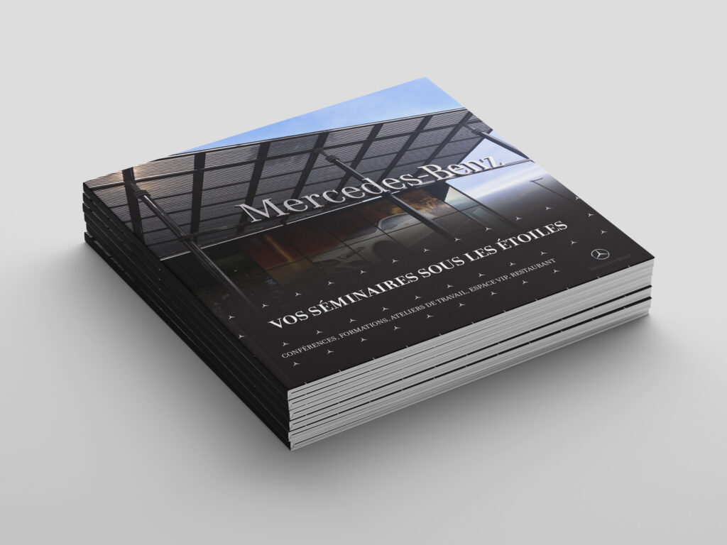 Projet édition print Mercedes graphiste freelance